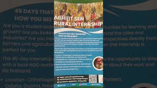 Abhijit Sen Internships| Rural development| Masters students| DSE | Economics Graduates