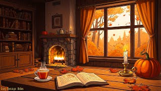🍂 1950s vintage autumn ambience | soft oldies music playing in another room for sleep, relax & study