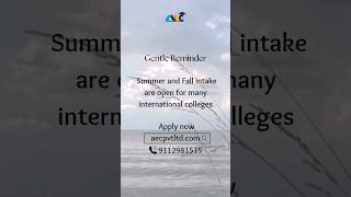 summer and fall intake are open, apply now with AEC #studyabroad