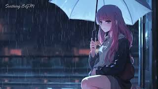 Ghibli Studio - Ghibli music to relax with the sound of rain - Piano music to relax with rain