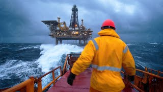 $50,000 a Month! Real Life Inside an Offshore Oil Rig in the Rough Sea!
