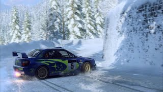 subaru wrx blasts christmas eurobeat on the snowy touge