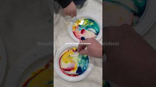 FUN WITH WATERCOLOURS for children. #diyart My grandson & I