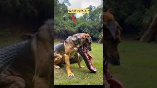 Dog with crocodile mouth #dog #animals #shorts #fyp #video #viralshorts #short