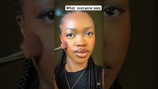 What you see on social media vs reality #socialmediavsreality #makeup #makeuptips #shorts
