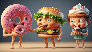 When Food Gets Hungry 😱🍔🍩 | Surreal Human-Like Foods Eating Their Mini Selves