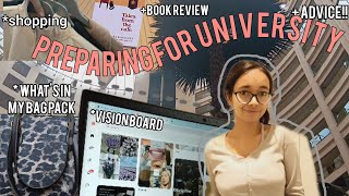 PREPARING FOR BACK TO UNI VLOG| 🖇shopping for essentials| What’s in my uni bag| Vision board, advice