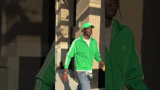 Green Adiddas Jacket & PR 003 Sneakers    #Fashion #Green #SustainableFashion
