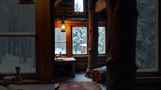 Snow’s falling, lights are soft. Cozy enough to stay forever. #relaxingvideo #ambientvideo