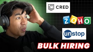 CRED , ZOHO, SIEMENS BulkHiring | OFF Campus Drive For 2022 - 2026 Batch | Fresher Jobs