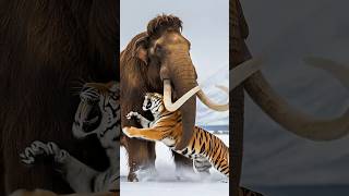 Woolly Mammoth vs Saber-Toothed Tiger – Ice Age Battle  #wildlife #animals #animalshowdown