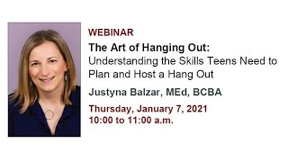 The Art of Hanging Out: Understanding the Skills Teens Need to Plan and Host a Hang Out