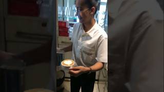 Latte art ❤️ by Jessica # first try #Coffee