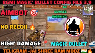 BGMI 3.9 MAGIC BULLET TRACKING AUTOHEADSHOT CONFIG FILE | HIGH DAMAGE AIMBOT CONFIG BGMI,GL,KR 3.9