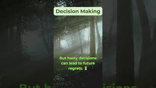 The Risks of Hasty Decisions: Why Slow and Steady Wins #chillingfacts #facts #decision