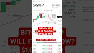 BITCOIN😳😱 WILL IT GO BELOW $1,00,000.00 #bitcoin #cryptocurrency #bitcoinnews #bitcoinprice