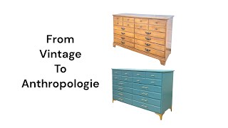 My Anthropologie Lacquered Regency Inspired Vintage Maple Dresser Makeover!
