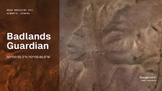 Badlands Guardian | A human head wearing a traditional First Nations headdress