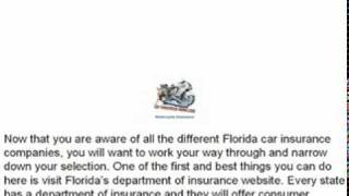 The Top Florida Car Insurance Companies