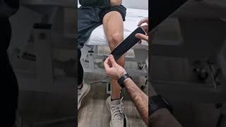 Taping the knee for knee pain using Spidertech I-strips! #painrelief #kneepain #kinesiotape