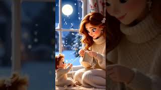 ❄️ Cozy Winter Moments | A Mother’s Knitting Interrupted by Playful Toddler.