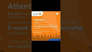 Reliance Summer Internship 2025