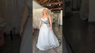 Unique colored plus size wedding gown! #coloredweddinggown #plussize #bridaltiktok #shorts