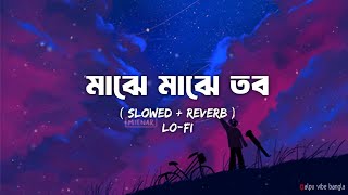 Majhe Majhe Tobo Dekha Pai ( Slowed + Reverb + Lo-Fi ) | Mashuq Haque × NO MAN | Alpu Vibes Bangla✨