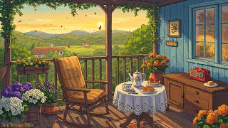 it's autumn 1940s 🍂 oldies playing in another room on cozy fall porch countryside ambience