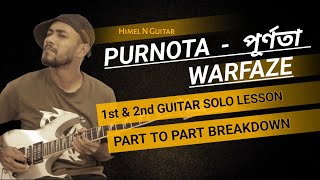 PURNOTA - পূর্ণতা (WARFAZE) | Guitar Solo Lesson | Bangla Guitar Lesson 