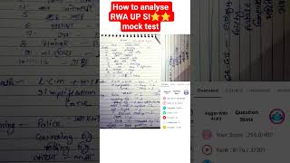 Rwa UPSI ⭐⭐ 20 April mock test analysis #upsi #rwamocktest