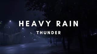 Heavy Rain & Thunderstorm Sounds | Relax and Find Inner Peace with Black Screen Noise