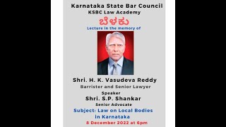 KSBC Law Academy 'Belaku' lecture by Mr. S.P. Shankar.