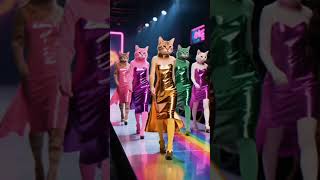 "Every Step, New Style! 🌈👑 Color Changing Catwalk | #Shorts"