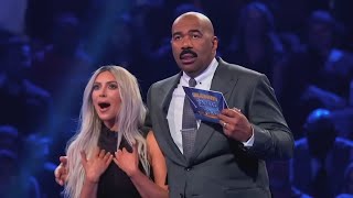 Kanye West & Kim Kardashian STUN Steve Harvey On Celebrity Family Feud! 😱 | Funniest Moment Ever! 😂