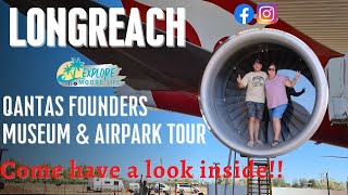 QANTAS FOUNDERS MUSEUM & AIRPARK TOUR - We show you around inside the flying kangaroo