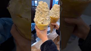 賞味期限5分!北海道産生乳100%生クリームが絶品のクレープの新店舗　#japanesefood #crepe