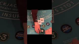 CRAZIEST BLACKJACK HAND WE'VE SEEN IN A LONG TIME!! #shorts