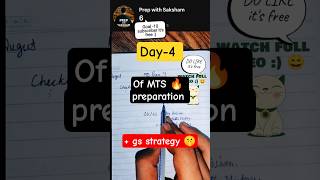 Day 4 of ssc mts preparation || daily checklist | ssc mts gk gs strategy