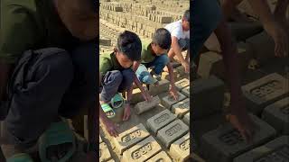 He gets 20 taka for turning over 1,000 bricks.