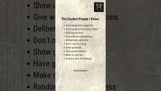 The Coolest People I Know #lifechangingadvice #inspiration #motivation #selfimprovement #positivity