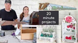 20 Minute Thrift Flips Using NEW IOD Transfers and JRV Stencils Plus Trash To Treasure Painting!