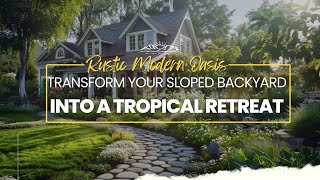 Rustic Modern Oasis : Transform Your Sloped Backyard into a Tropical Retreat