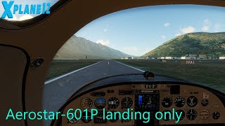 XP12 AutoOrtho, Simheaven, new aircraft Aerostar-601P in the hangar.