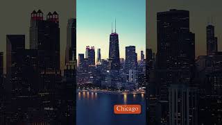 Chicago Skyline at Sunset