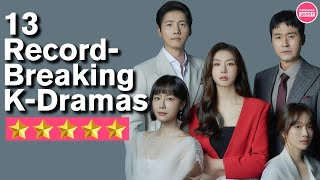 13 Blockbuster Korean Dramas With Highest Viewership!