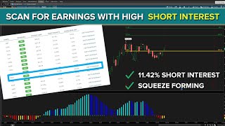 Scan for Upcoming Earnings with High Short Interest