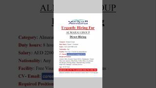 ALMARAI JOB VACANCIES IN DUBAI #dubaijobs #uaejobs #jobsindubai #jobsinuae #shorts #jobsearch
