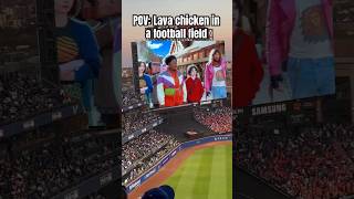 POV: Lava chicken in football field #minecraftmovie #shorts #pov #minecraft