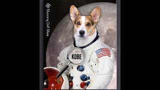 Custom Astronaut Pet Portrait Canvas, Astronaut Dog, Pet Space Gift | Stunninggift4u.com